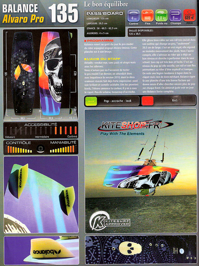 test balance onieva planche kitesurf