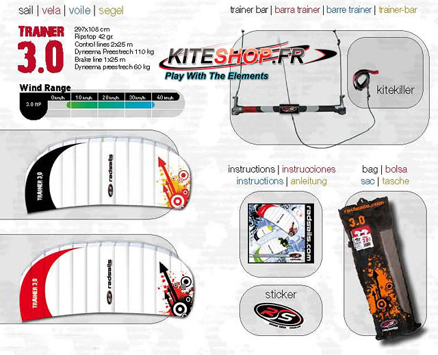 radsails evo trainer kite