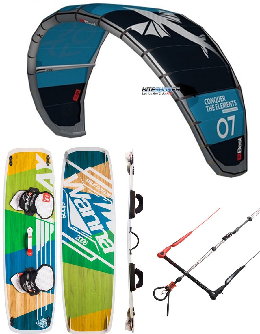 PACK DE KITESURF BEST ROCA V3 + RED BAR BEST + 1 PLANCHE OFFERTE