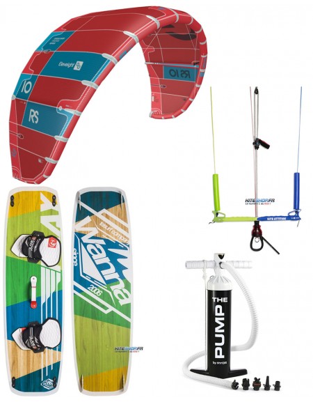 PACK ELEVEIGHT RS 2020 + BARRE KITE ATTITUDE + PLANCHE WANNA PLAY + POMPE