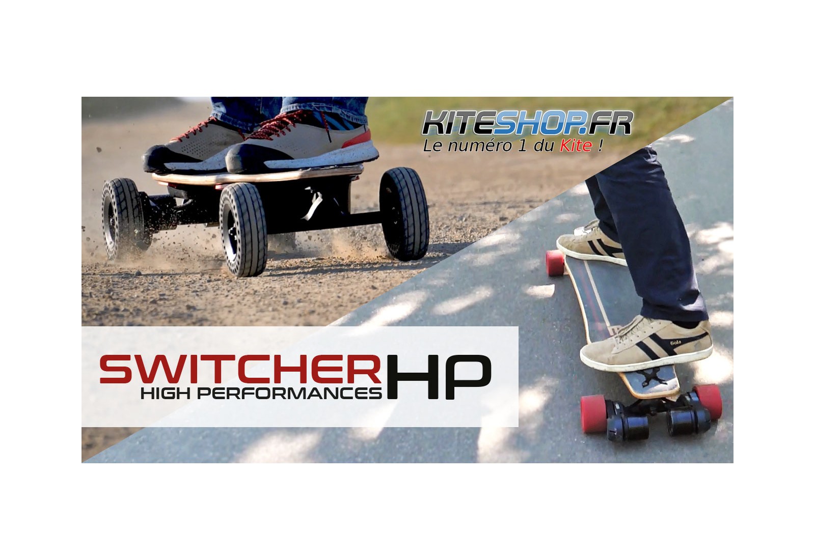 Skate électrique tout chemin avec roues increvables – Switcher HP