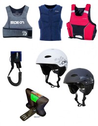 PACK ACCESSOIRES KITESURF WING FOIL : GILET + CASQUE + LEASH