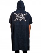 PONCHO NAISH SKULL BLACK