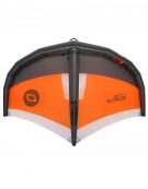 Aile de wingfoil Ozone Liteforce V2 Carbon Orange White vue de face