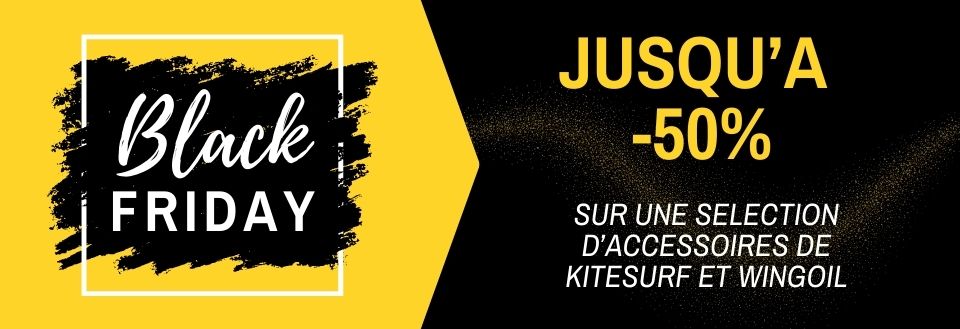 Black friday sur les accessoires de kitesurf, harnais, leash de planche, go joe et plus encore sur kiteshop.fr
