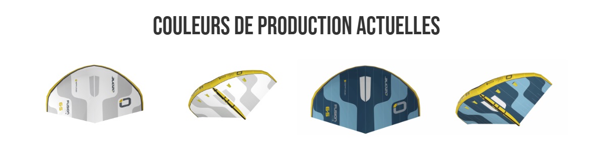 Choix des couleurs de l'aile de wingfoil Ozone Fusion V2 Ultra-X