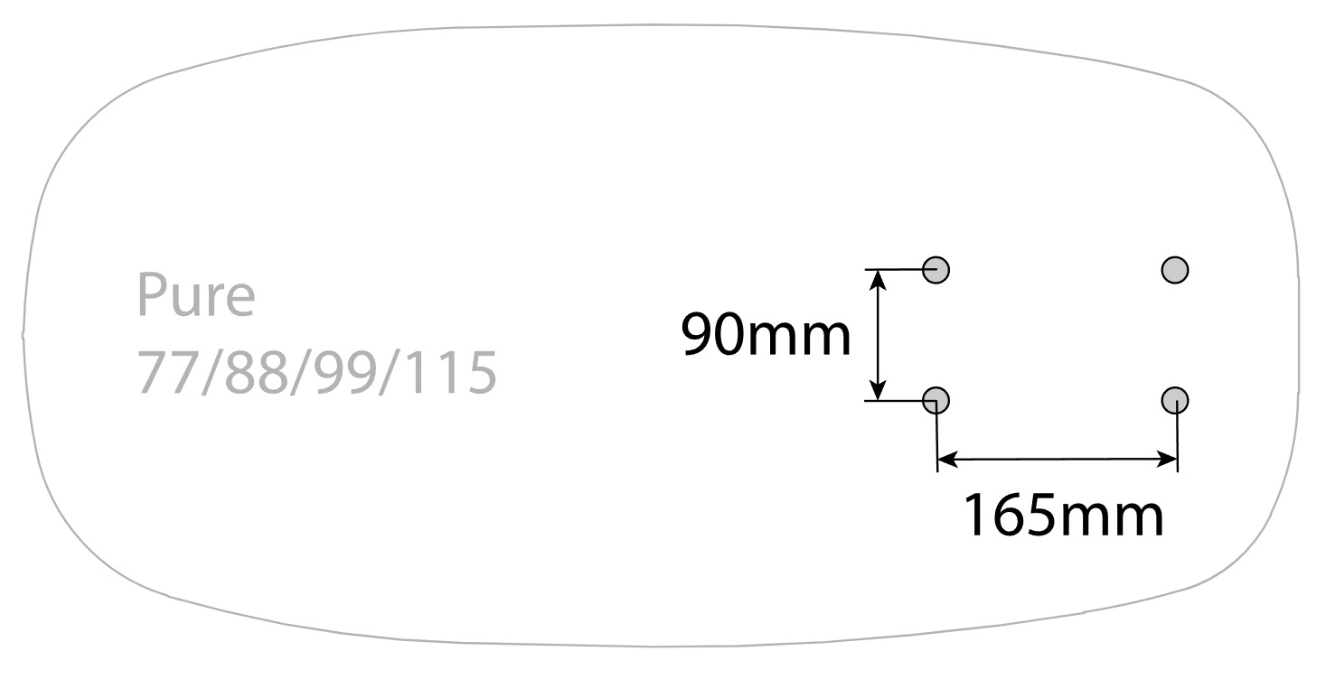 Placement des inserts de la planche de kitefoil CrazyFly Pure